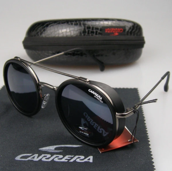 Óculos de Sol Carrera luxo Vintage UV400 fosco metal [50% OFF SÓ HOJE]