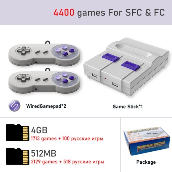 Vídeo Game / Console com 2 controles 2.4G compatível com HDMI + 4800 Jogos + Suporte para Adicionar e Salvar Jogos - Image 10