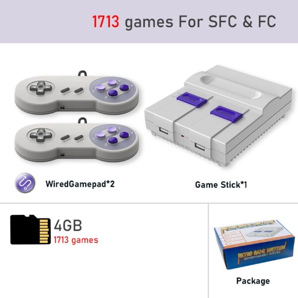 Vídeo Game / Console com 2 controles 2.4G compatível com HDMI + 4800 Jogos + Suporte para Adicionar e Salvar Jogos - Image 11
