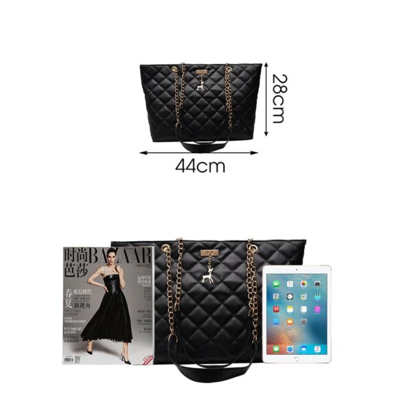 Bolsas de Couro Macio Luxury com Corrente Ombro Transversal Feminino - Image 6