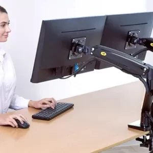 Suporte de mesa para 2 TV/Monitor de 17" até 27" preto