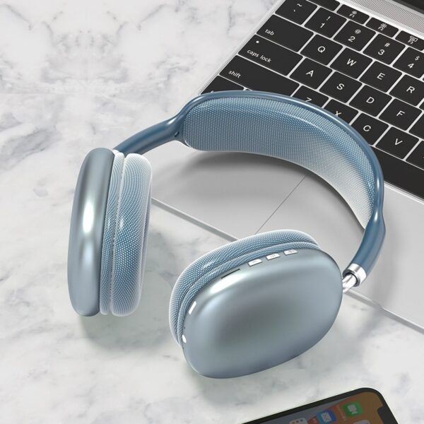 Fones de ouvido sem fio Bluetooth com microfone, ideal para jogos e trabalho! - Image 6