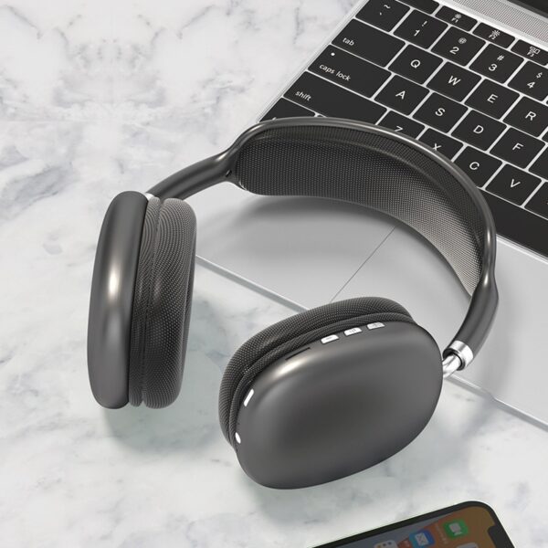 Fones de ouvido sem fio Bluetooth com microfone, ideal para jogos e trabalho! - Image 4