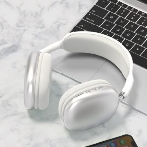 Fones de ouvido sem fio Bluetooth com microfone, ideal para jogos e trabalho!
