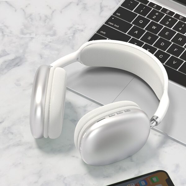 Fones de ouvido sem fio Bluetooth com microfone, ideal para jogos e trabalho!