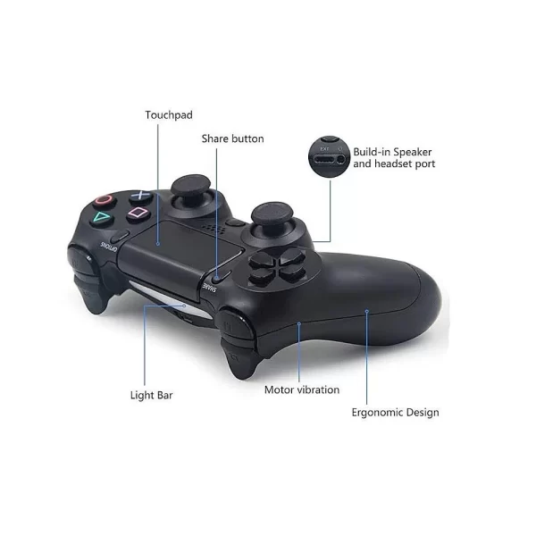Controle Ps4 Sem Fio Joystick Resistente DoubleShock PRETO - Image 4