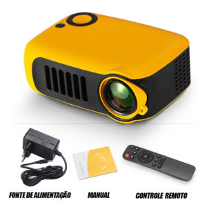 IMPERDÍVEL - MINI Projetor e TV BOX Portátil 3D LED ideal para Jogos, imagem 4K Via HD Port Smart