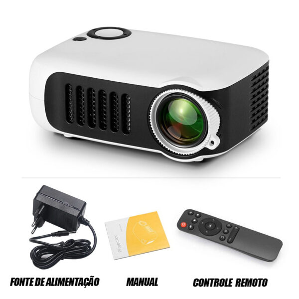 IMPERDÍVEL - MINI Projetor e TV BOX Portátil 3D LED ideal para Jogos, imagem 4K Via HD Port Smart - Image 3
