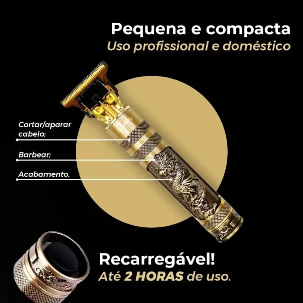 Máquina de cortar cabelo & barbeiro profissional portátil USB com bateria recarregável - Image 2